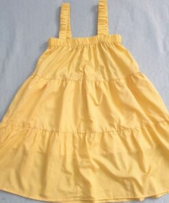váy hai dây bé gái màu vàng