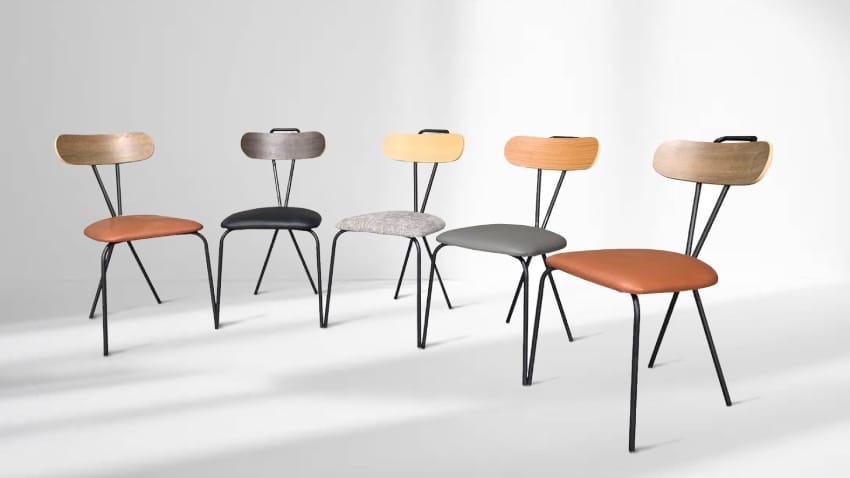 Các mẫu ghế bọc da chân sắt phổ biến