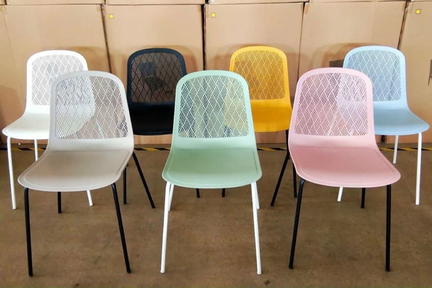 Các màu ghế chân sắt mặt nhựa