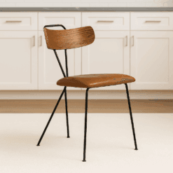 ghế bọc da chân sắt MHK-0106