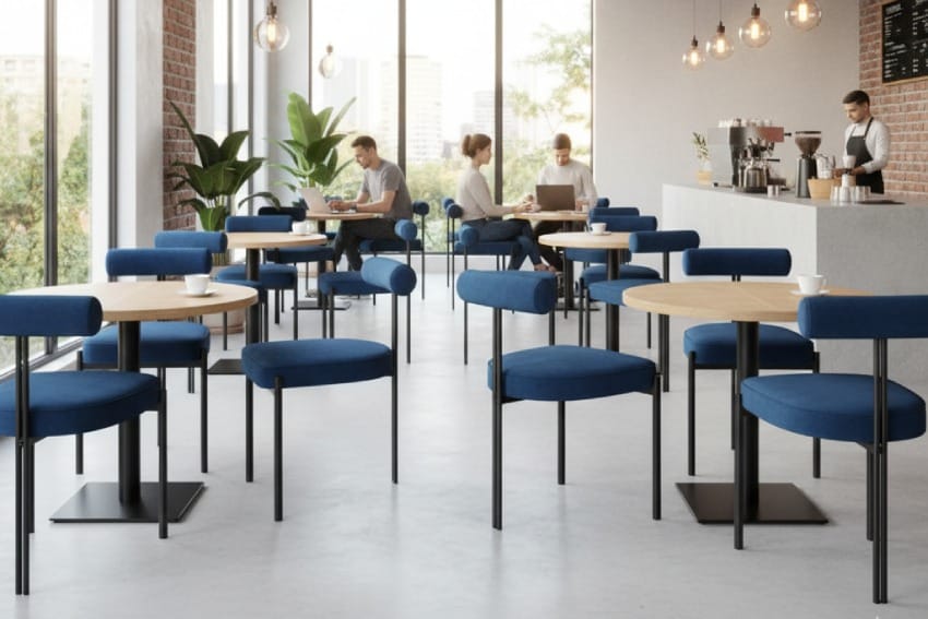 Ghế chân sắt bọc nệm MHK-0113