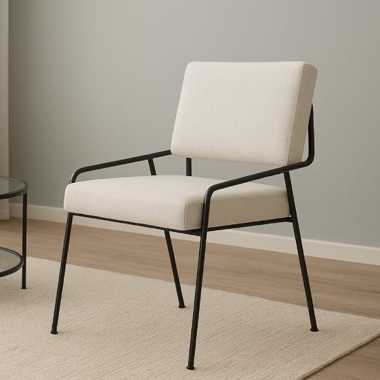 Ghế chân sắt bọc nệm MHK-0114