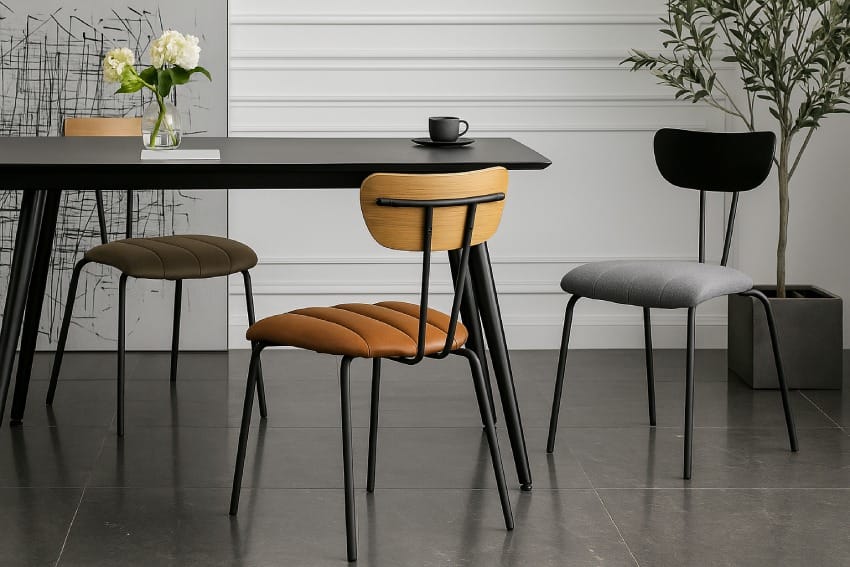 Ghế chân sắt bọc nệm MHK-0110