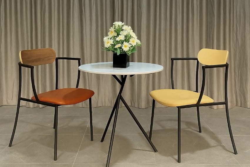 Ghế gỗ thư giãn decor với bàn