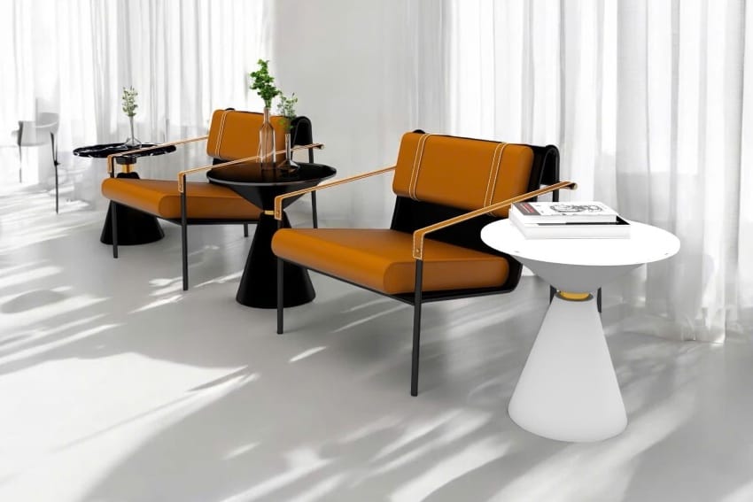 Ghế sofa thư giãn cổ điển với bàn