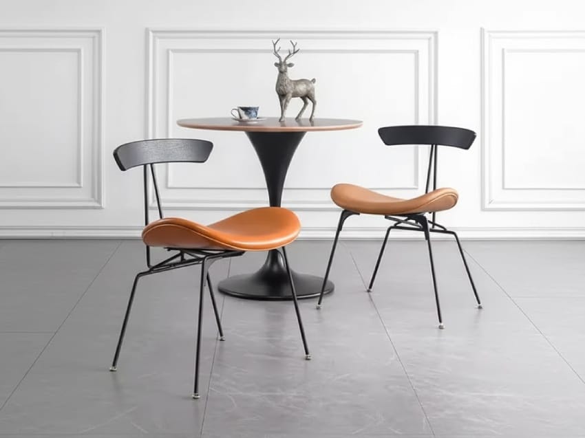 Ghế thư giãn bằng sắt ant lưng gỗ nghệ thuật