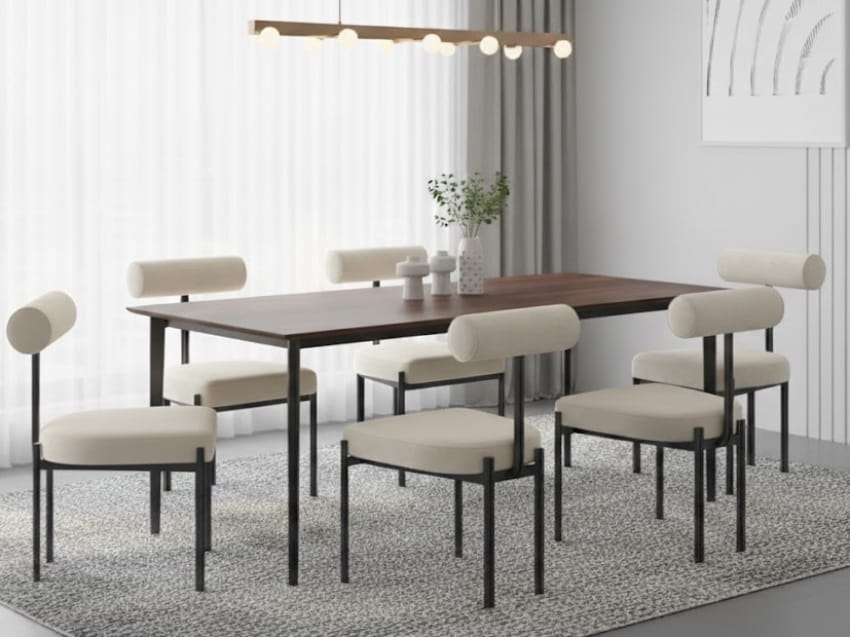 Ghế thư giãn chân sắt trong phòng ăn hiện đại