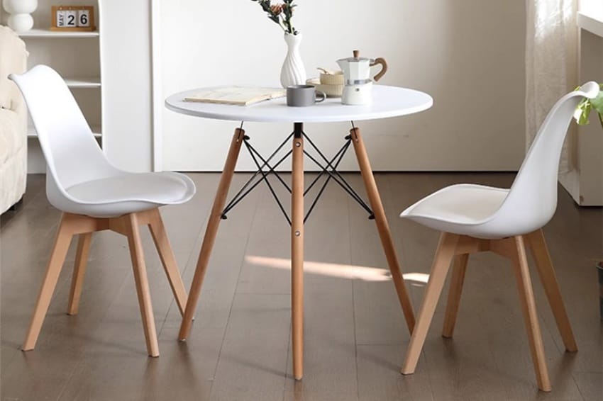 Bàn mặt gỗ chân sắt kết hợp với ghế