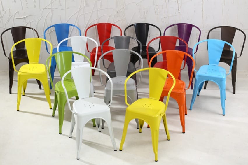 Các màu của ghế sắt ngoài trời