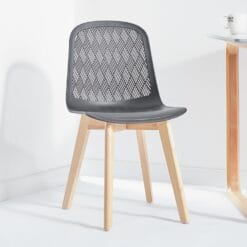 Ghế cafe nhựa chân gỗ