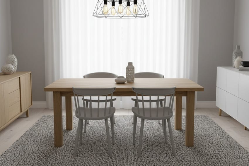 Ghế nhựa có tựa kết hợp với bàn trong phòng tone ghi