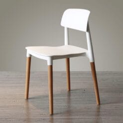 Ghế nhựa đúc café ghế nhựa chân gỗ giá rẻ