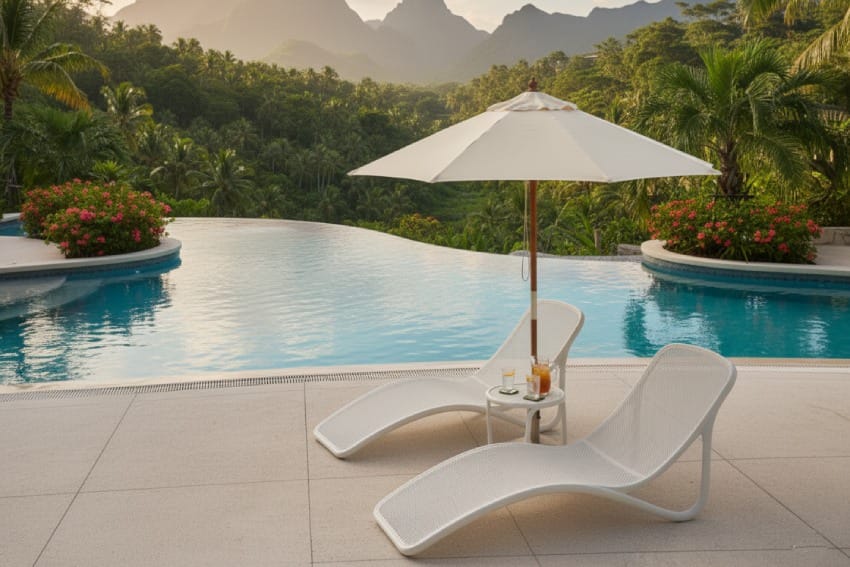 Ghế nhựa giả mây hồ bơi MDS-3066 thư giãn