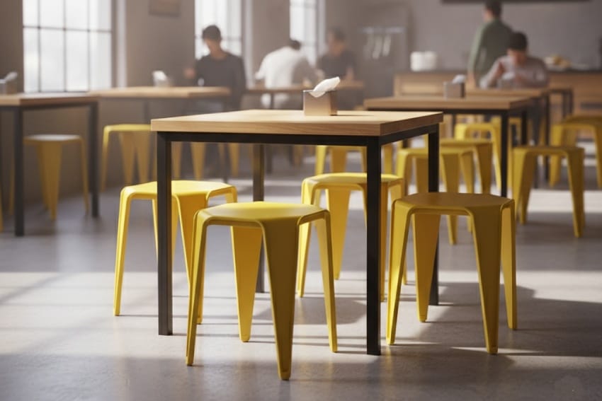 Ghế nhựa ngồi MDS-3006 kết hợp với bàn trong nhà ăn