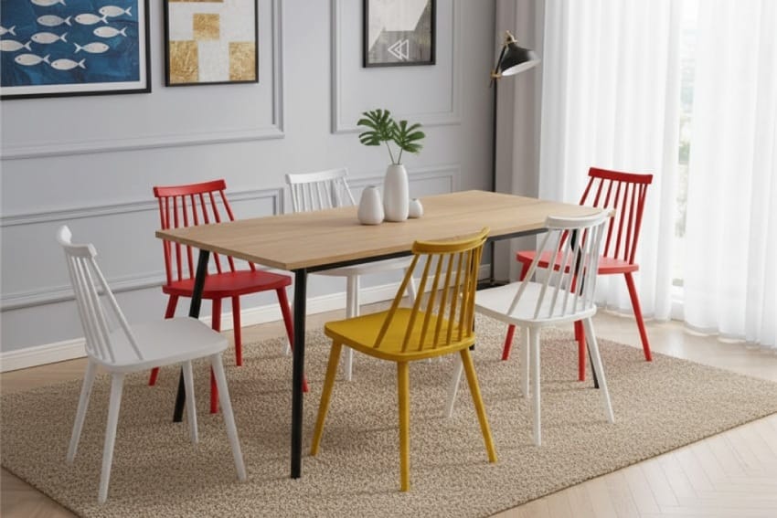 Ghế nhựa ngã lưng MDS-3044A kết hợp với bàn