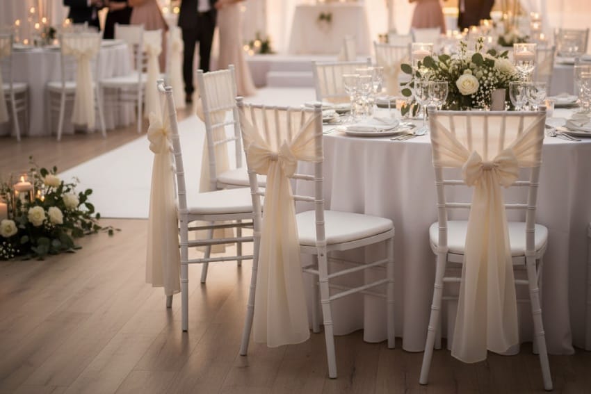 Ghế tựa lưng cao MDS-3005 trong tiệc cưới