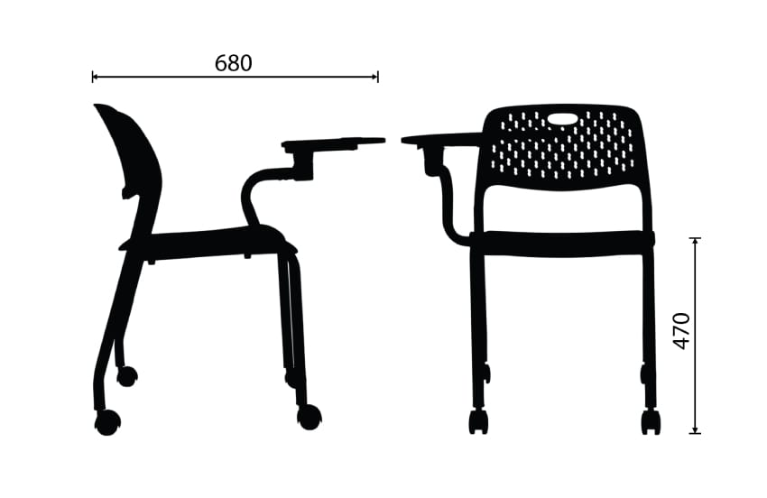 Kích thước của ghế liền bàn MRC-02