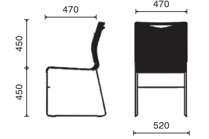 Kích thước của ghế ngồi học MRL-01