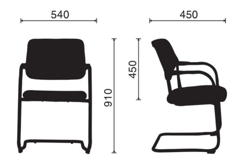Kích thước ghế công thái học chân quỳ MR1066-03
