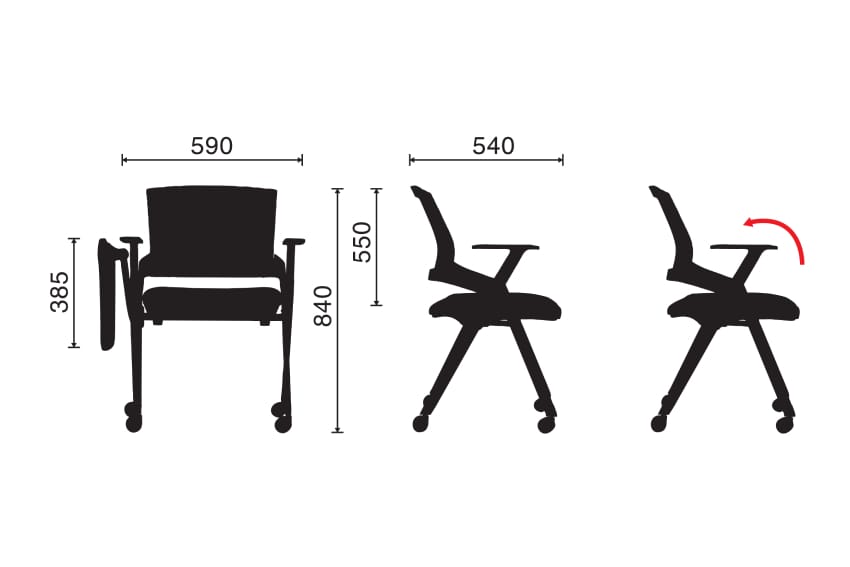 Kích thước ghế liền bàn học sinh MRF-03