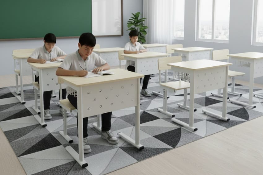 Bàn học học sinh MDB-01 kết hợp với ghế trong phòng học