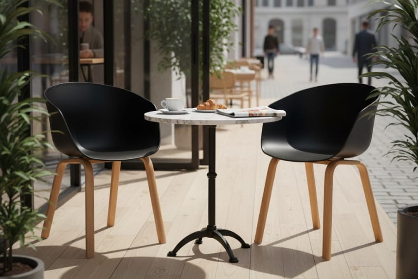 Ghế MDS-1886 ở ngoài hiên quán cà phê