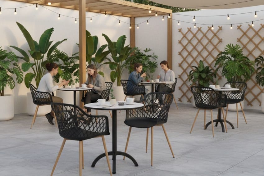 Ghế MDS-3014 trong hiên quán nước