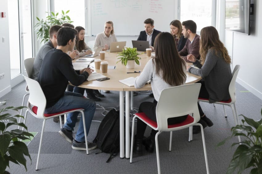 Ghế MR1090-1 trong phòng thảo luận trên trường học