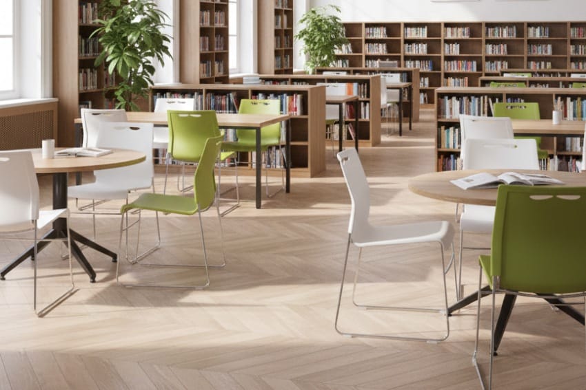Ghế MRL-II01 trong không gian thư viện