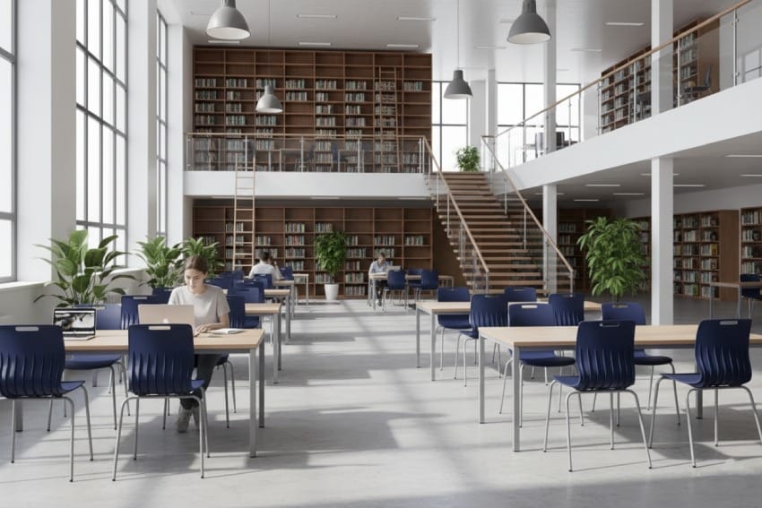 Ghế MRMS-05 trong không gian thư viện