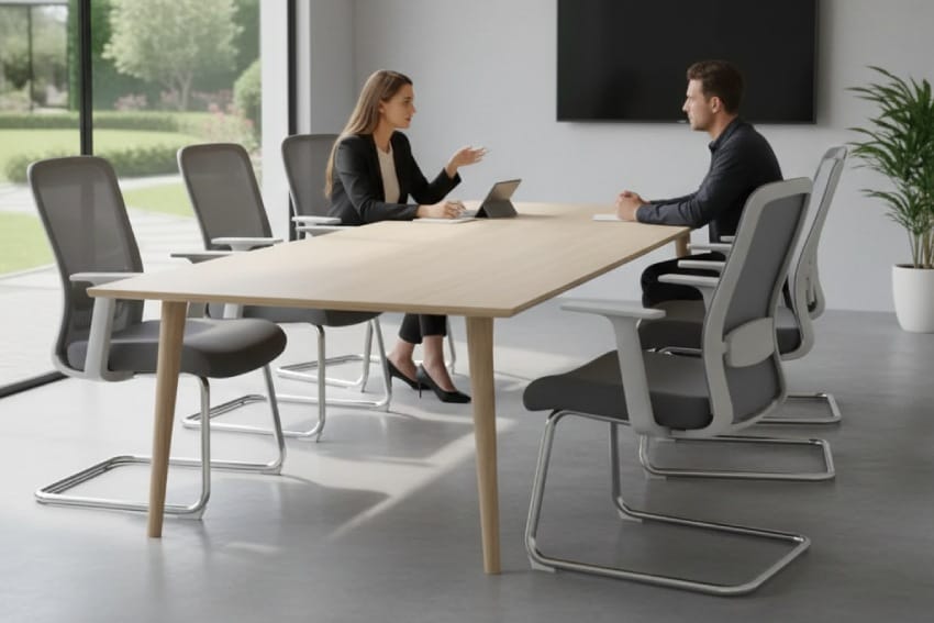 Ghế chân quỳ MR1101-T03 trong phòng họp