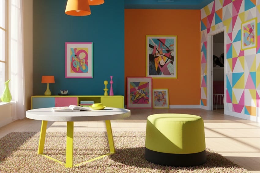 Sofa đôn thư giãn trong không gian hiện đại, năng động