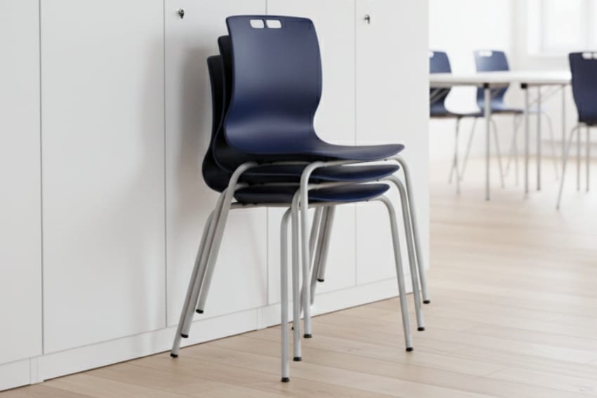 Ghế học bài xếp chồng lên nhau