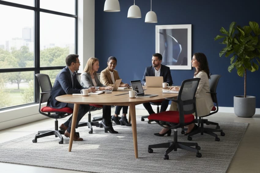 Ghế nâng hạ cho học sinh kết hợp với bàn trong buổi thảo luận