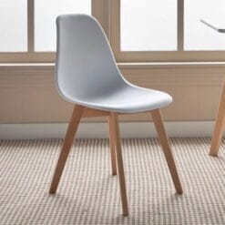 Ghế nhựa chân gỗ eames