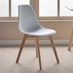 Ghế nhựa chân gỗ eames