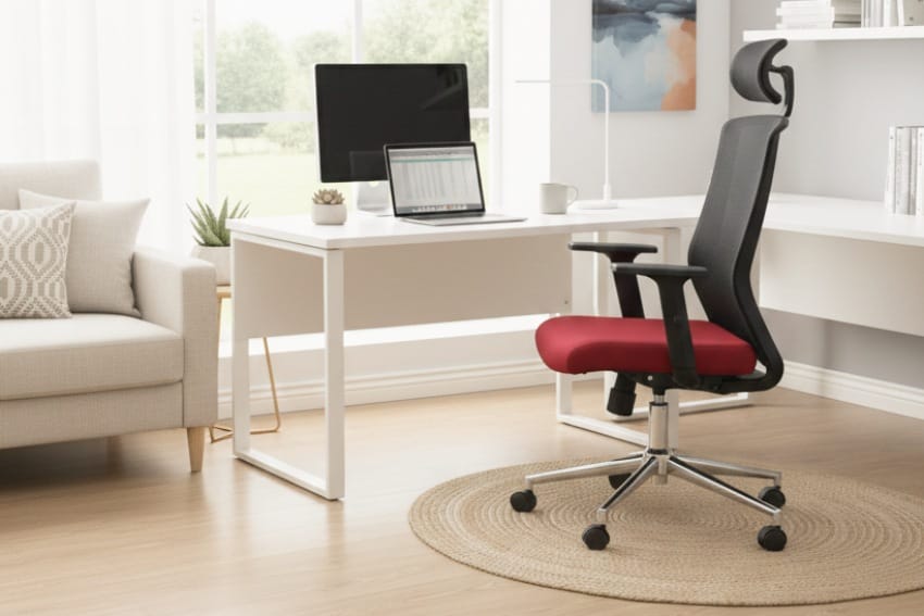 Ghế xoay có tựa đầu trong phòng làm việc