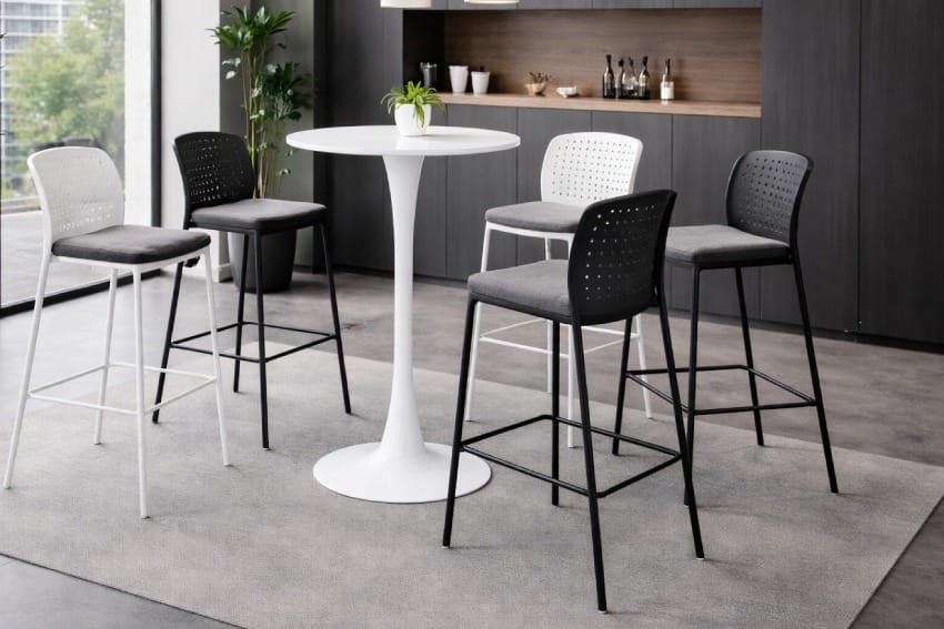 Bàn quầy bar kết hợp với ghế chân cao