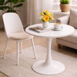 Bàn sắt tròn cà phê