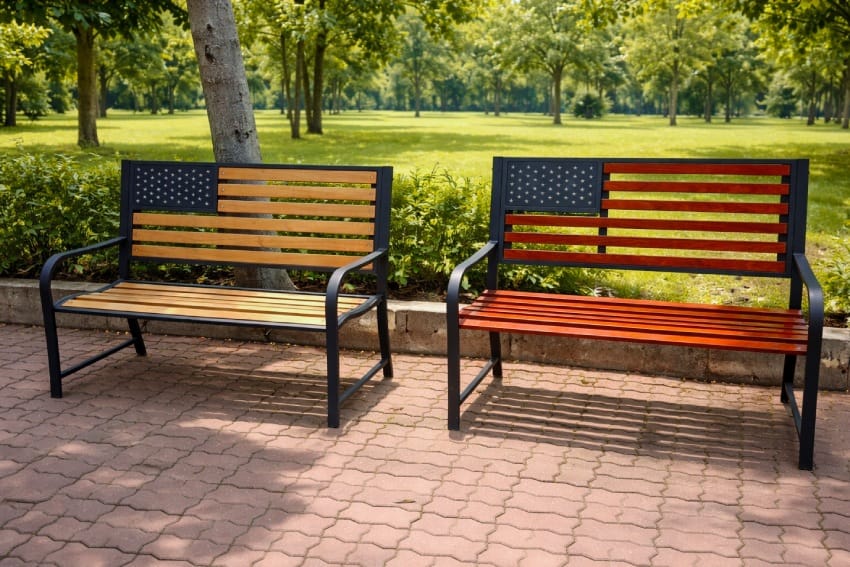 Ghế băng sắt ngoài trời khung sắt