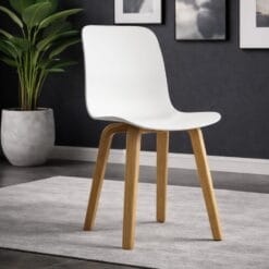 Ghế chân gỗ mặt nhựa