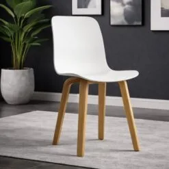 Ghế chân gỗ mặt nhựa