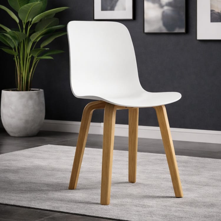 Ghế chân gỗ mặt nhựa