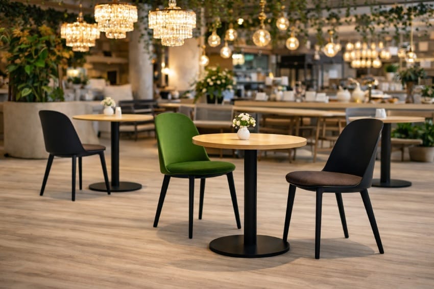 Ghế nhựa cf MDS-GAI52 tạo không gian sang trọng cho quán cà phê