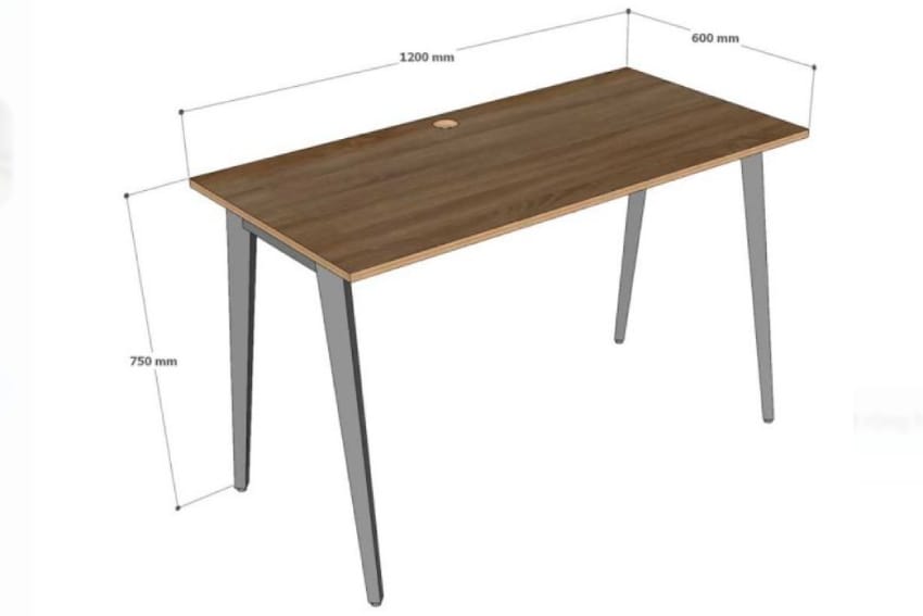 Kích thước minh họa của bàn chân sắt