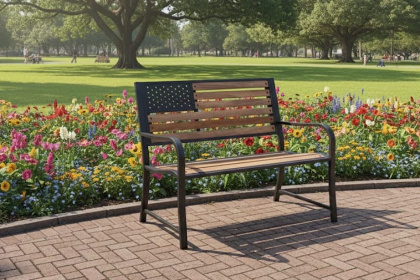 Ghế băng ngoài trời MDG-01 ở ngoài công viên