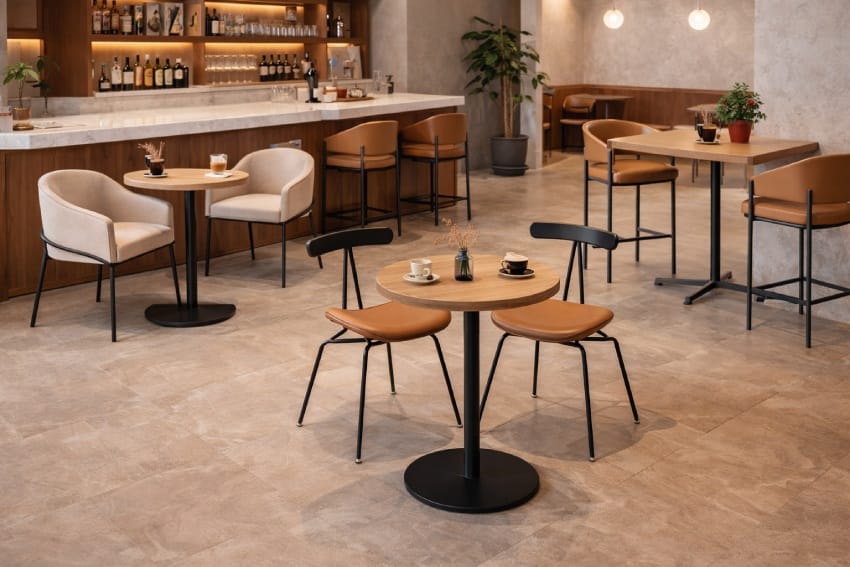 5 ưu điểm bàn ghế chân sắt trong kinh doanh quán cà phê