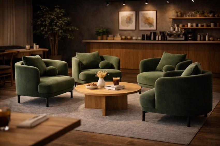 Ghế cà phê cao cấp MHKS-2047 tạo không gian ấm áp cho quán cà phê