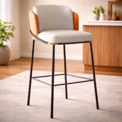 Ghế sắt chân cao ghế bar chân cao bọc nệm ngồi