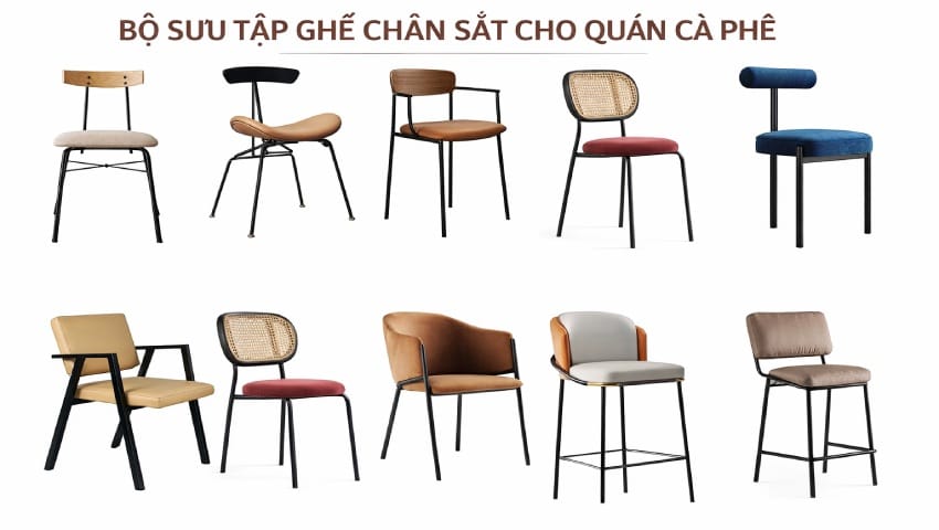 Minh Đức cung cấp nhiều mẫu mã đa dạng thuộc dòng sản phẩm ghế chân sắt